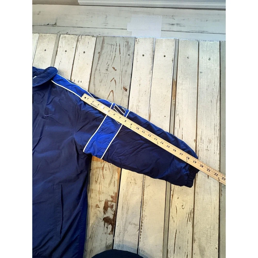 Vintage 2000's Nike Swoosh Reversible Puffer Jacket Fleece KIDS Size 14/16 Y2K